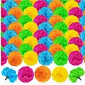 Teste di garofano e tagete artificiali colorate per decorazioni di feste festive. - Diametro 6cm Con Stelo 15cm / 5 Colors 10 Pcs Each