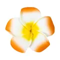 Artificial orange and white plumeria foam flower for Hawaiian hair accessories - Orange
