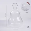 Elegante jarra de cristal para sake japonés con dimensiones claras y capacidad 540ml - Jarra de Vino Estilo Japonés (bz2167) / 540ml