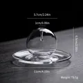 Transparante Zen glazen wierookbrander met 11cm schotel en 78,5g gewicht - Wierookhouder met schaal