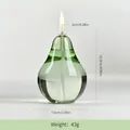 Elegant pear-shaped green glass oil lamp candlestick with height 10.3cm and 43g weight - Pear Style without Leaf (zt2095) / Green