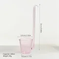 Rosa Weinglas-Schöpflöffel aus Borosilikatglas mit 130 ml Fassungsvermögen und langem Stiel - Stil 1 Glas Weinschöpfkelle / Rosa