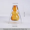 Minimalist champagne double-layer glass aromatherapy bottle for home decor 12cm - Champagne