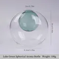 Teal double-layered spherical glass aromatherapy bottle vase for home decor - Lake Green Inner Sphere