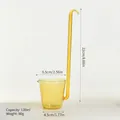 Professionelle Weinschöpfkelle aus bernsteinfarbenem Borosilikatglas mit 130 ml Fassungsvermögen - Stil 1 Glas Weinschöpfkelle / Gelb