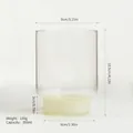 350ml heat-resistant glass cup with cream-colored base and specific product dimensions - 350ml / Polished Smooth Style