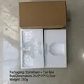 Detailansicht des kreativen Rentier-Glases in Schutzschaum- und Kartonverpackung - 201-300ml / Elch Becher