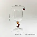 Premium cherry glass wine goblet featuring a colorful pumpkin stem and wavy rim design - Cherry Pumpkin Goblet (bz2161)