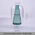 Lake green conical double-layer glass aromatherapy vase for tabletop decoration - Lake Green