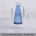 Blue conical double-layer glass aromatherapy bottle and hydroponic vase ornament - Light Blue