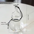 Gourd-shaped clear glass bottle with 570ml capacity and dimension markings - 570ml Pack / Clear