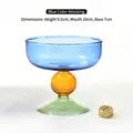 Creative colorful glass incense holder and candle holder in blue orange and green colorway - Top 10cm x Height 9.5cm x Bottom 7cm / Blue Patchwork With 9-Hole Insert