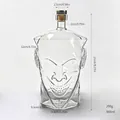 Bouteille de vin en verre démon clown avec bouchon en liège, flacon de 960 ml style sombre - Bouteille Joker