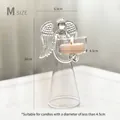 Elegant glass angel candle holder size M with dimensions 20cm height and 6.5cm width - Medium Angel Candle Holder