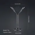Eleganter konischer 160-ml-Martini-Cocktailbecher aus hochwertigem Borosilikatglas - Trichter Tasse / 160ml / Transparent (bz2132)