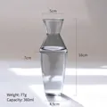 Elegante 16cm rauchgraue Designer Glasvase mit 360ml Fassungsvermögen für die Dekoration - Rauchgrau