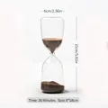 Minuteur sablier en verre nordique sable brun 30 minutes pour décoration de la maison - 30 Minutes Style B Mince / 6x18cm