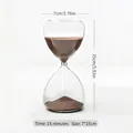 Sablier minimaliste nordique en verre de 15 minutes avec sable brun et dimensions - 15 Minutes Style C / 7x15cm