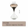 Timer a clessidra in vetro a forma di manubrio creativo, durata di 30 minuti e dimensioni - Stile Ciclone Grande a Blocchi di Colore (SL2047) / Caffè + Trasparente