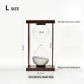 Vintage wooden frame hourglass 30-minute sand timer white sand glass desk decor - 30-Minute Large Size / Large Wood Frame White Sand