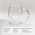 Creative floating 300ml borosilicate glass coffee mug with unique handle design - 300ml / Transparent