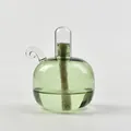 Minimalist light green spherical glass oil lamp candle holder for modern home decor - Transparent Green
