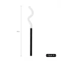 Reusable 20cm creative curved glass drinking straw, artistic black and white Style A - Curved Style A / 20cm / Black and White Patchwork