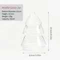 Medium size Christmas tree shaped glass candy storage jar with lid and 420ml capacity - M