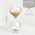 Large octagonal glass hourglass with golden sand, 30-minute timer for Nordic home decor - Transparent Octagonal Hourglass (sl2073) / 30 Minutes - Large / Transparent Gold Sand