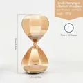 Elegant Nordic champagne diamond faceted glass hourglass sand timer, 15 minute timer - Champagne Iridescent Octagonal Hourglass (sl2073) / 15 Minutes - Small / Champagne Iridescent