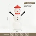 Large white jade glass Christmas snowman storage jar featuring a red hat and scarf - Snowman / L / White Jade