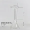 Kreatives 220-ml-Cocktailglas in Trichterform mit langem Glastrinkhalm Maßzeichnung - Invertiertes Cocktailglas Mit Glasstrohhalm / 220ml