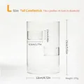 Large tall windproof glass candle holder for Nordic style home decor and dinner setting - Large High Style (Without Accessories) / Dual Slot