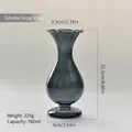 Smoke gray French vintage glass vase with dimensions and capacity - Vintage Vase (hp2083) / Smoke