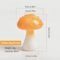 Handmade creative yellow mushroom-shaped glass vase for decor with size markers - Yellow
