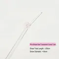 Elegant glass straw with a pink striped bow decoration, 20cm length and 8mm diameter - Pink Striped Bow Bent Style / 8x200mm / Pink