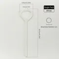 Weiße herzförmige Anti-Falten-Glas-Strohhalm, 23,7 cm lang, 1 cm Durchmesser - Herz Anti-Lippenfalten Strohhalm / 1 STK / Weiß