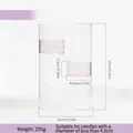 Portavelas cilíndrico de cristal rosa con medidas - 15x10cm / Rosa