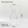 Vintage French style clear glass flower vase with 760ml capacity and 22.5cm height - Vintage Vase (hp2083) / Clear