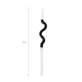 Creative wavy black and white reusable glass straw with 20cm length for juices Style C - Curved Style C / 20cm / Black and White Patchwork