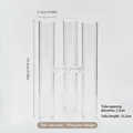 Modern clear glass test tube vase connected in triangular row for hydroponic plants - Three-Tube Connected Vase