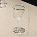 Elegante calice da vino motivo ghiacciaio, gambo ritorto, 260ml, dettaglio SKU - Vetro Attorcigliato Ghiacciaio (bz2087) / 260ML / Motivo a Ghiacciaio Trasparente