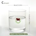 Christmas wreath relief glass coffee cup 400ml with dimensions and weight info - Wreath Style / 400ml