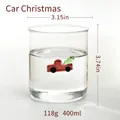 Heat resistant Christmas glass cup featuring a red truck 3D accent 400ml capacity - Car Mug / 400ml