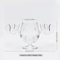 Einzigartiges Rentier-Geweih-Glas mit 300 ml Fassungsvermögen für Weihnachten - 300ml / Elch-Kelchglas Typ B / Transparent