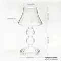 Elegant vintage lamp-shaped clear glass candle holder for tabletop wedding decor - European Retro Lamp Style (Large) / 1 Piece