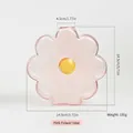 Decorative pink flower shaped glass vase for hydroponics and home floral arrangements - L / Pink