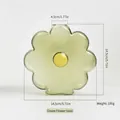 Elegant green flower shaped glass vase for hydroponic plants and modern home decor - L / Green