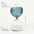 Reloj de arena de cristal meteorito azul verdoso estilo nórdico 15 min SKU variante C - Forma de Meteorito (sl2071) / Temporizador de 15 Minutos / Azul lago