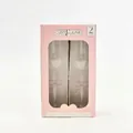 Juego de 2 copas de champán con detalles de lazos rosas en una caja de regalo rosa - Copa de Champaña (Set de Caja de Regalo) / Paquete de Par / Lazo Rosa